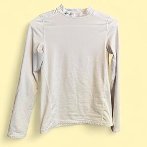 Under Armour Kids' White Long Sleeve ColdGear Compression Shirt
